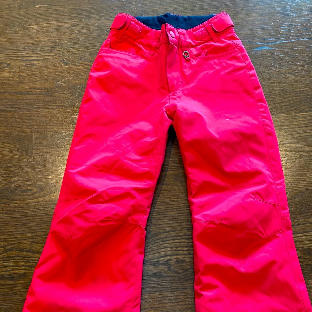 Girls Roxy ski/snow pants size small 8 Hot Pink